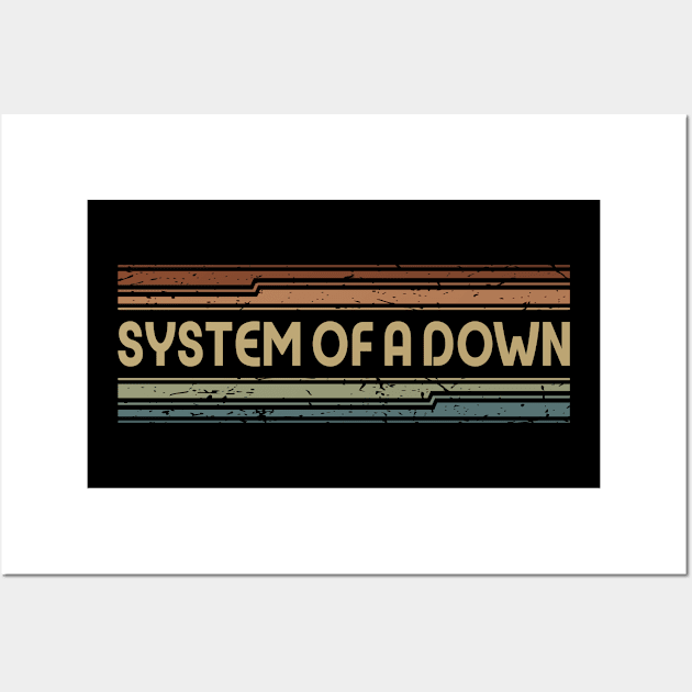 System of a Down Retro Lines Wall Art by casetifymask